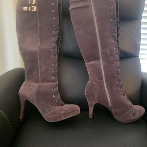Elegant Purple High Heel Boots